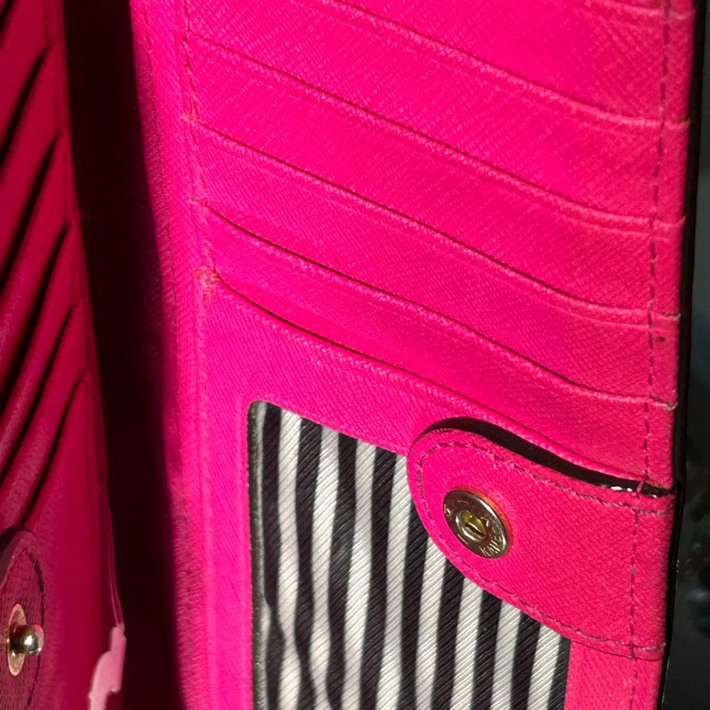 Kate Spade Pink Wallet Sleek Design 7” x 4” Like new - Picture 8 of 15